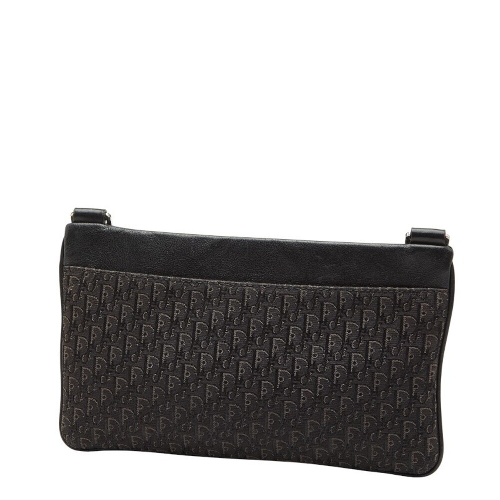 CHRISTIAN DIOR Black Leather Trotter Shoulder Bag - Picture 2 of 8